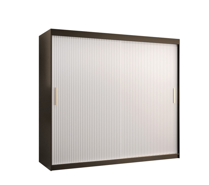 Szafa przesuwna RIFLO SLIM 1 200 czarny mat+ biały mat 693237