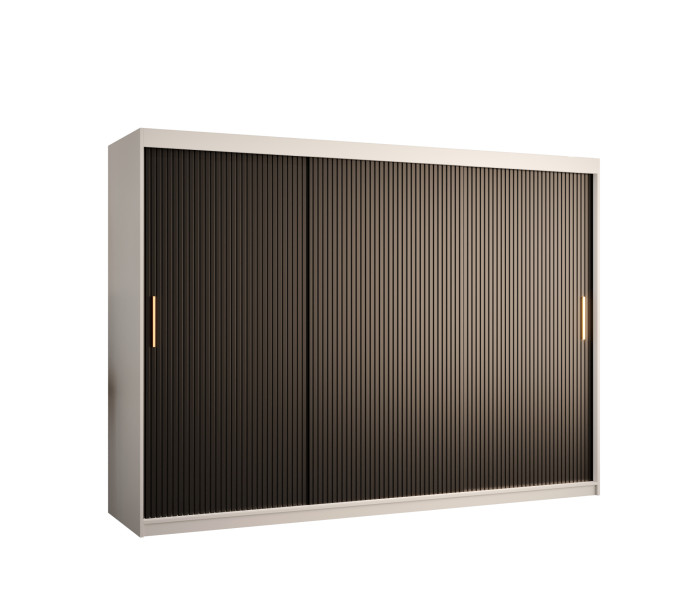 Szafa przesuwna RIFLO SLIM 1 250 biały mat + czarny mat 693233