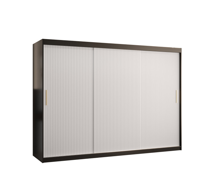 Szafa przesuwna RIFLO SLIM 1 250 czarny mat+ biały mat 693231