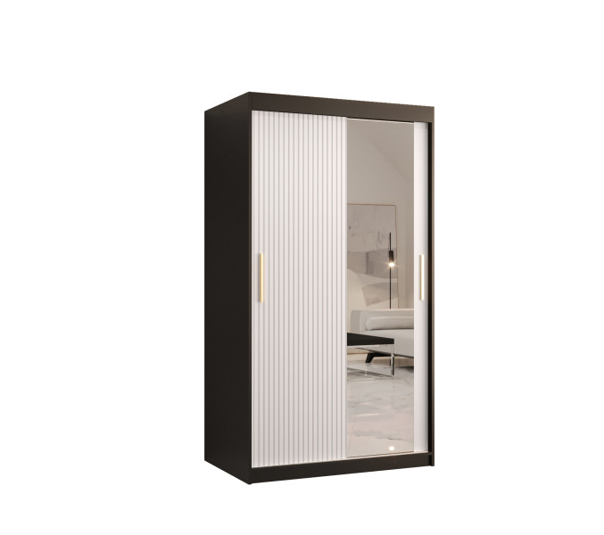 Szafa przesuwna RIFLO SLIM 2 100 czarny mat+ biały mat 693172