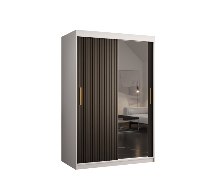 Szafa przesuwna RIFLO SLIM 2 120 biały mat + czarny mat 693185