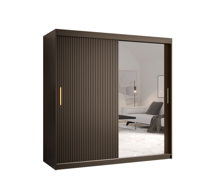 Szafa przesuwna RIFLO SLIM 2 180 czarny mat+ czarny mat 693160