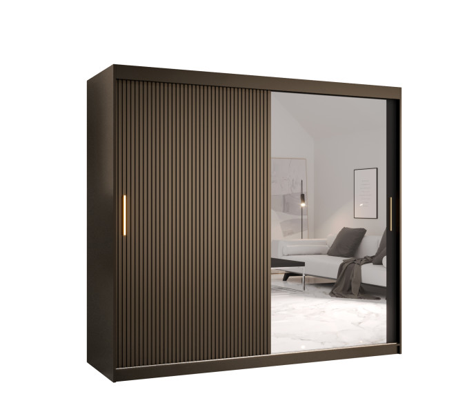 Szafa przesuwna RIFLO SLIM 2 200 czarny mat+ czarny mat 693168