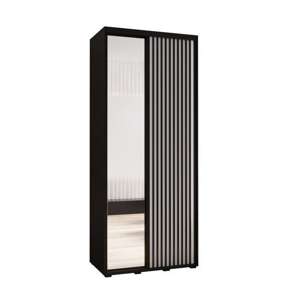 Szafa przesuwna SAPPORO 2 120 gł. 45 czarny/biały 325847