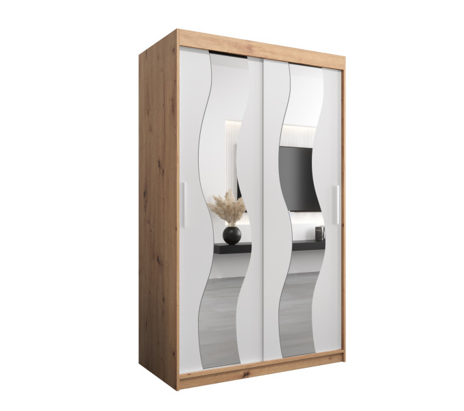 Szafa przesuwna SEWILLA 120 dąb artisan + biały mat 687124