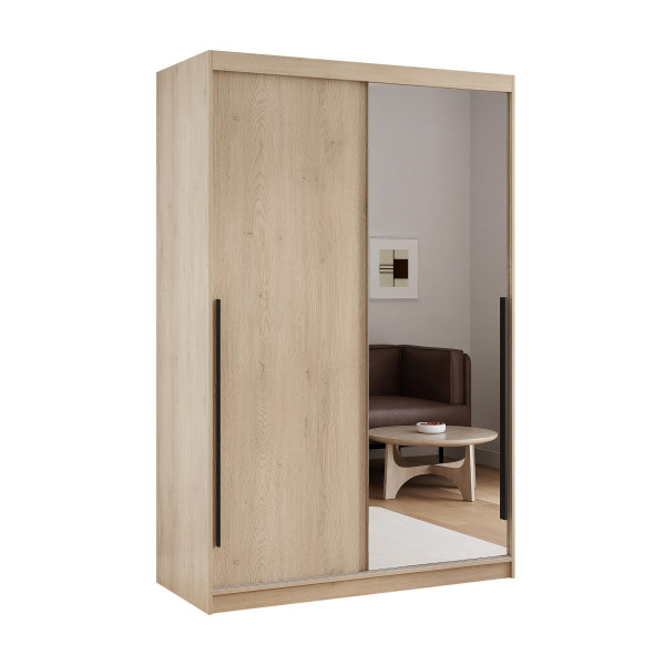 Szafa przesuwna SILENTE 140cm z półkami i drążkiem 1005890