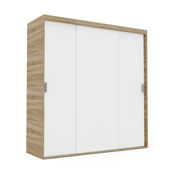 Szafa przesuwna STILO 180 cm - dąb sonoma/biała 728409