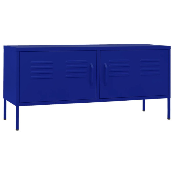 Szafka Pod Telewizor Granatowa Półka Szafka RTV Stalowa 105x35x50 cm 867738