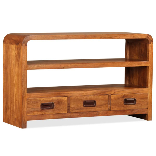 Szafka pod telewizor lite drewno akacjowe 90x30x55 cm 867884