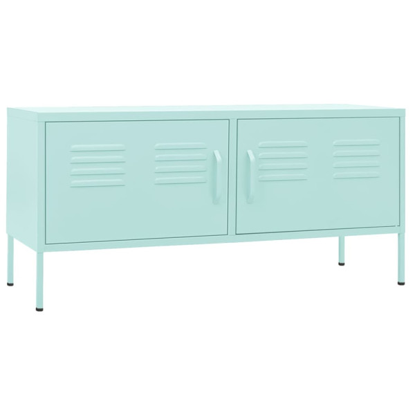 Szafka Pod Telewizor Miętowa Półka Szafka RTV Stalowa 105x35x50 cm 867125