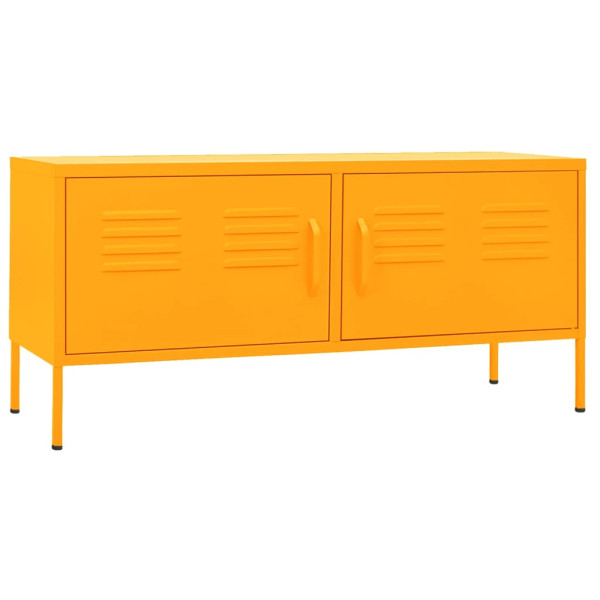 Szafka Pod Telewizor Musztardowa Półka Szafka RTV Stalowa 105x35x50 cm 868063