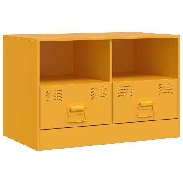 Szafka Pod Telewizor Musztardowa Półka Szafka RTV Stalowa 67x39x44 cm 868128