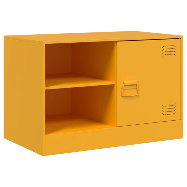 Szafka Pod Telewizor Musztardowa Półka Szafka RTV Stalowa 67x39x44 cm 867837