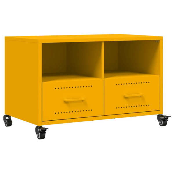 Szafka Pod Telewizor Musztardowa Półka Szafka RTV Stalowa 68x39x43.5 cm 867594
