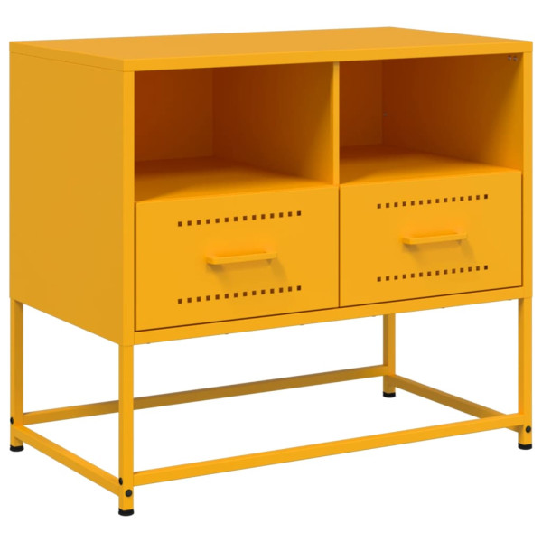 Szafka Pod Telewizor Musztardowa Półka Szafka RTV Stalowa 68x39x60.5 cm 867974