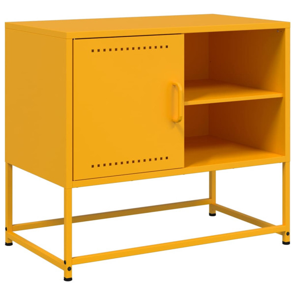 Szafka Pod Telewizor Musztardowa Półka Szafka RTV Stalowa 68x39x60.5 cm 867121