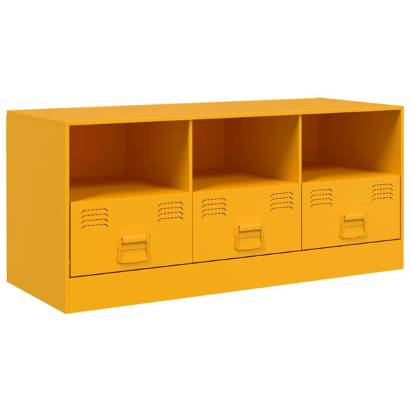 Szafka Pod Telewizor Musztardowa Półka Szafka RTV Stalowa 99x39x44 cm 867935