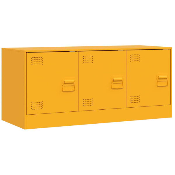 Szafka Pod Telewizor Musztardowa Półka Szafka RTV Stalowa 99x39x44 cm 867485