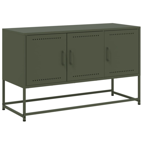 Szafka Pod Telewizor Oliwkowa Półka Szafka RTV Stalowa 100.5x39x60.5 cm 867211