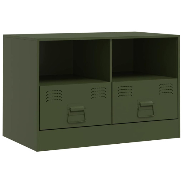 Szafka Pod Telewizor Oliwkowa Półka Szafka RTV Stalowa 67x39x44 cm stalowa 867642