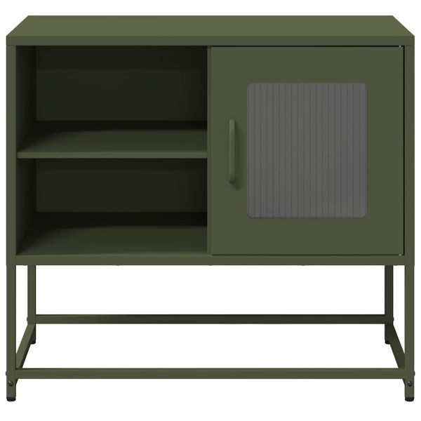 Szafka Pod Telewizor Oliwkowa Półka Szafka RTV Stalowa 68x39x60.5 cm 867237