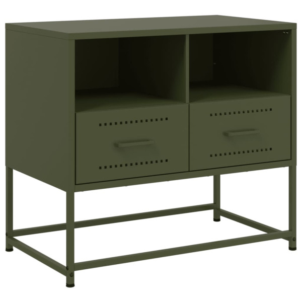 Szafka Pod Telewizor Oliwkowa Półka Szafka RTV Stalowa 68x39x60.5 cm 867538