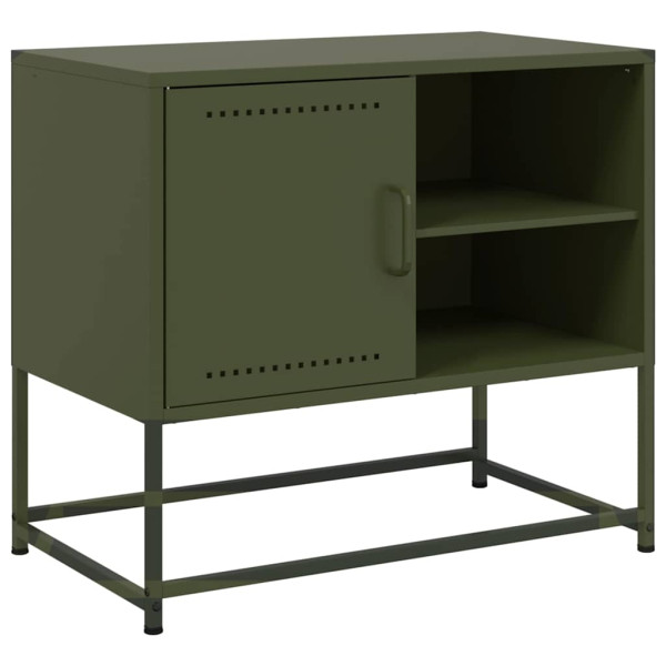 Szafka Pod Telewizor Oliwkowa Półka Szafka RTV Stalowa 68x39x60.5 cm 867129