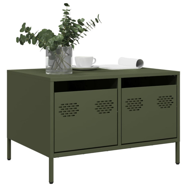 Szafka Pod Telewizor Oliwkowa Półka Szafka RTV Stalowa 68x50x43.5 cm 867217