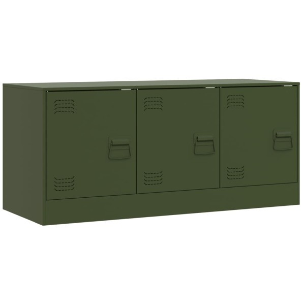 Szafka Pod Telewizor Oliwkowa Półka Szafka RTV Stalowa 99x39x44 cm 867511