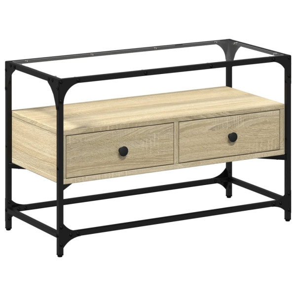 Szafka Pod Telewizor Półka Stolik RTV Brązowy 80x35x51 cm 763508