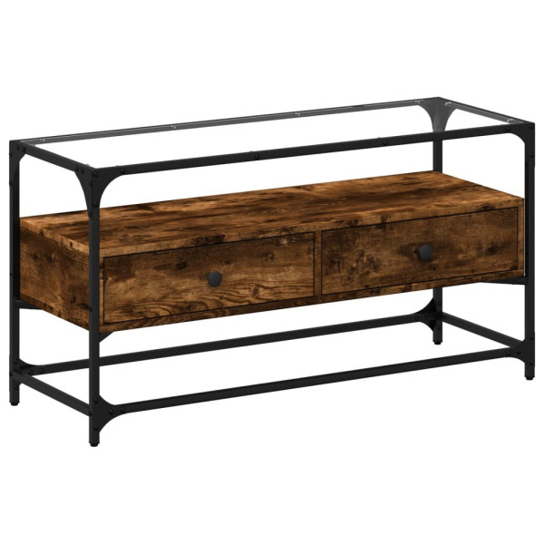 Szafka Pod Telewizor Półka Stolik RTV Brązowy 98x35x51 cm 763442