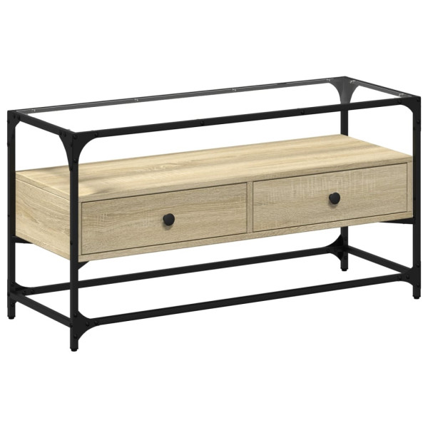 Szafka Pod Telewizor Półka Stolik RTV Brązowy 98x35x51 cm 763436