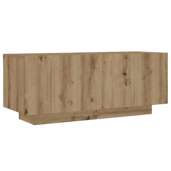Szafka Pod Telewizor Półka Stolik RTV Brązowy LED 100x35x40 cm 765042