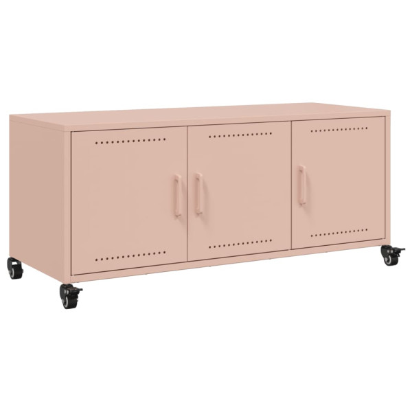 Szafka Pod Telewizor Różowa Półka Szafka RTV Stalowa 100.5x39x43.5 cm 867777