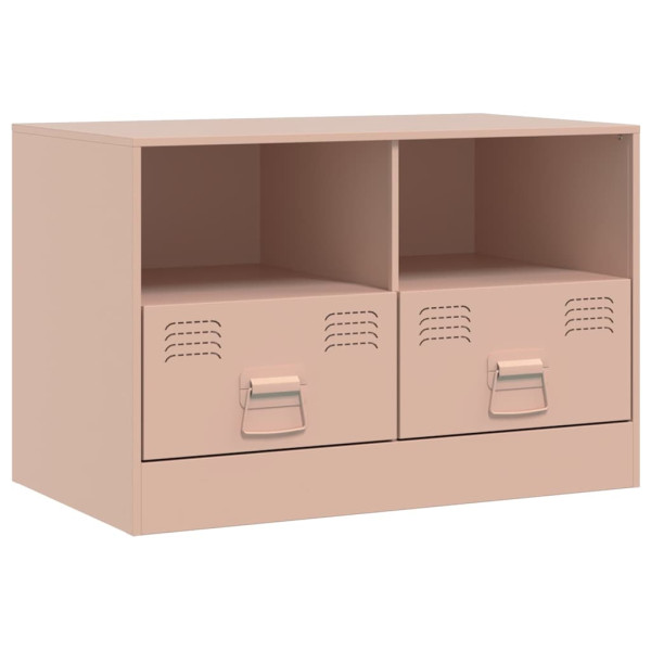 Szafka Pod Telewizor Różowa Półka Szafka RTV Stalowa 67x39x44 cm 868040