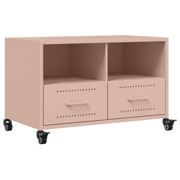 Szafka Pod Telewizor Różowa Półka Szafka RTV Stalowa 68x39x43.5 cm 867753