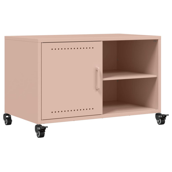 Szafka Pod Telewizor Różowa Półka Szafka RTV Stalowa 68x39x43.5 cm 867600