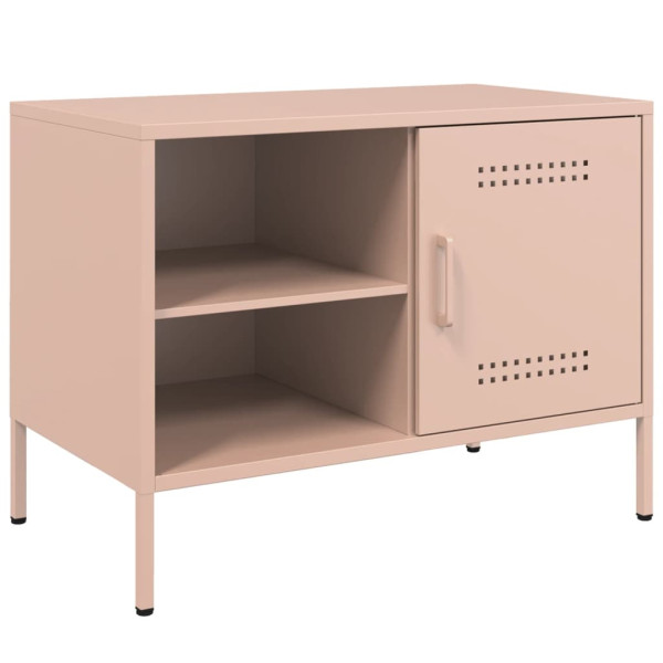 Szafka Pod Telewizor Różowa Półka Szafka RTV Stalowa 68x39x50.5 cm 867778