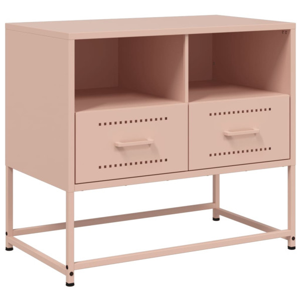 Szafka Pod Telewizor Różowa Półka Szafka RTV Stalowa 68x39x60.5 cm 867713