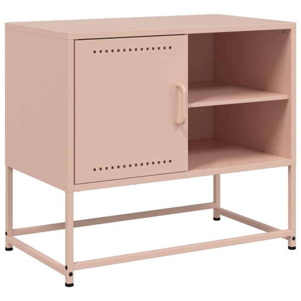 Szafka Pod Telewizor Różowa Półka Szafka RTV Stalowa 68x39x60.5 cm 867896