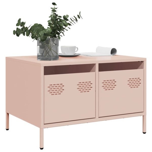 Szafka Pod Telewizor Różowa Półka Szafka RTV Stalowa 68x50x43.5 cm 867096