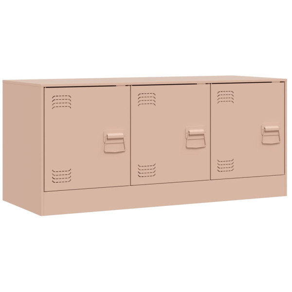 Szafka Pod Telewizor Różowa Półka Szafka RTV Stalowa 99x39x44 cm 867231