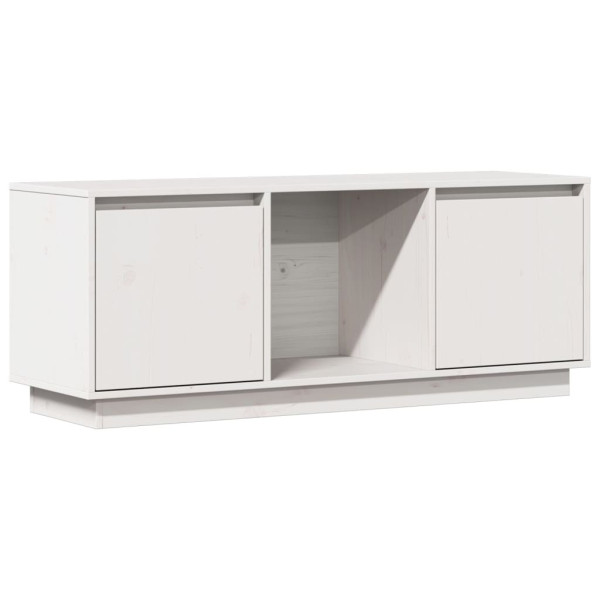 Szafka Pod Telewizor RTV Komoda Drewniana Biała 110,5x35x44 cm 762012