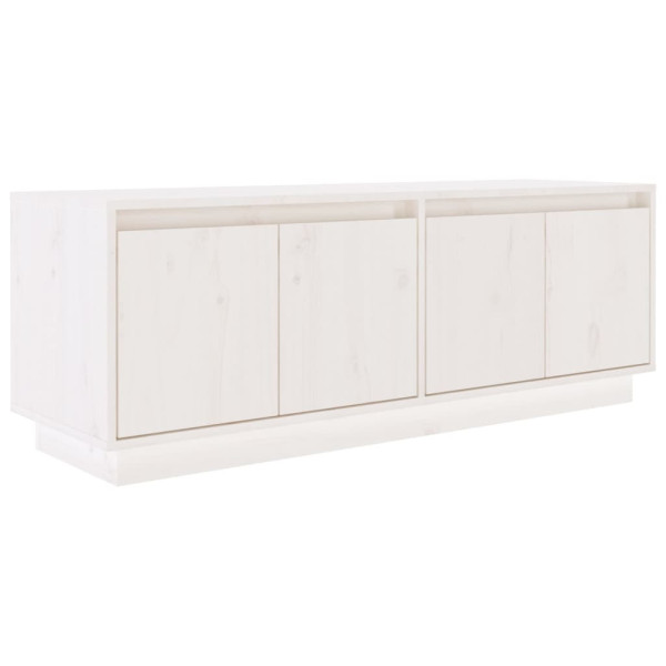 Szafka Pod Telewizor RTV Komoda Drewniana Biała 110x34x40 cm 762118