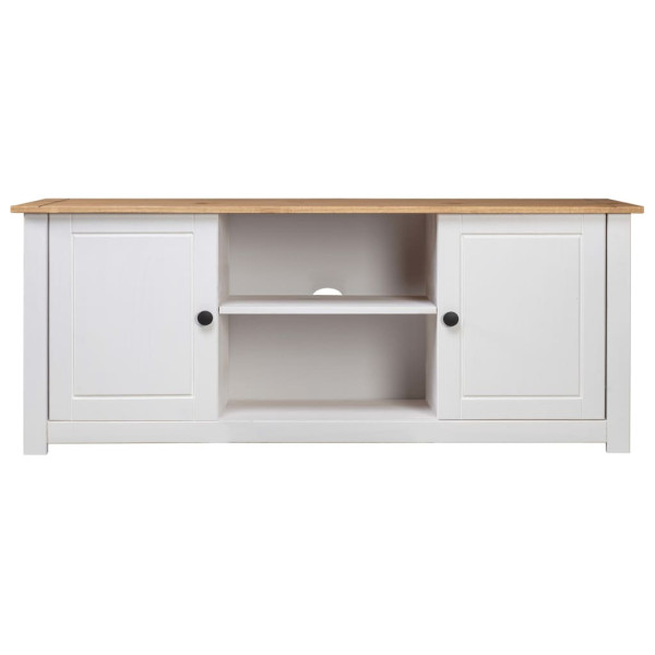 Szafka Pod Telewizor RTV Komoda Drewniana Biała 120x40x50 cm 762060