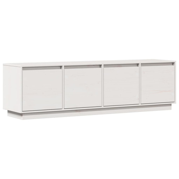 Szafka Pod Telewizor RTV Komoda Drewniana Biała 156x37x45 cm 772930