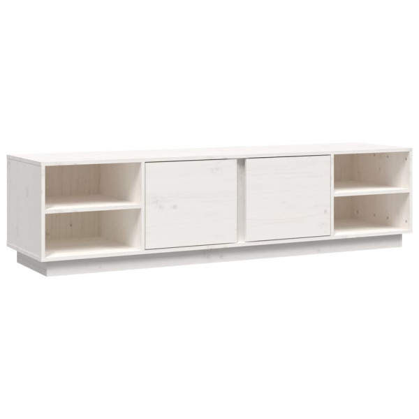 Szafka Pod Telewizor RTV Komoda Drewniana Biała 156x40x40 cm 762104