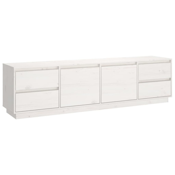 Szafka Pod Telewizor RTV Komoda Drewniana Biała 176x37x47,5cm 762164
