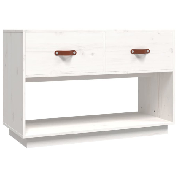 Szafka Pod Telewizor RTV Komoda Drewniana Biała 90x40x60 cm 762265