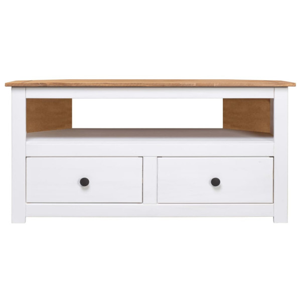 Szafka Pod Telewizor RTV Komoda Drewniana Biała 93x49x49 cm 773064